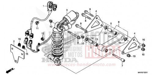 COUSSIN ARRIERE (CBR1000S1) CBR1000S1K de 2019